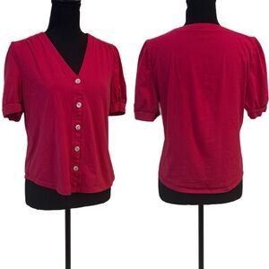 Women's Pink Button-Up Top